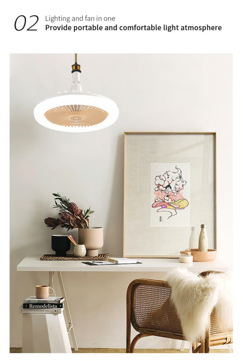 2 in 1 Adjustable Quiet Fan with Remote Control