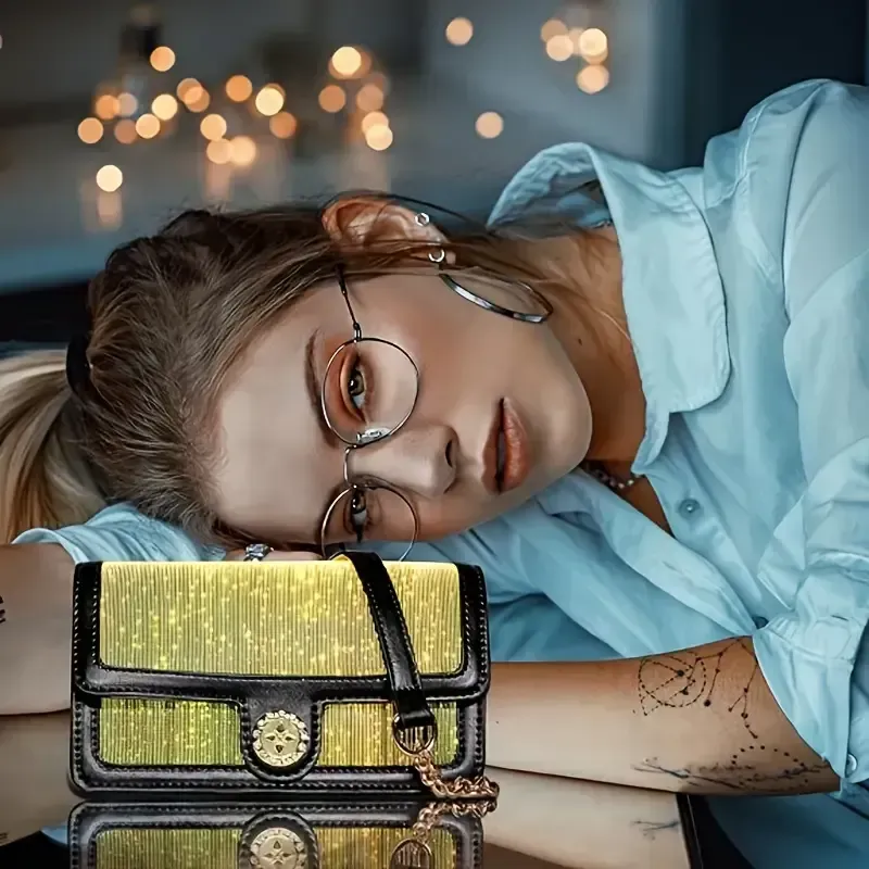 LED luminous women's bag