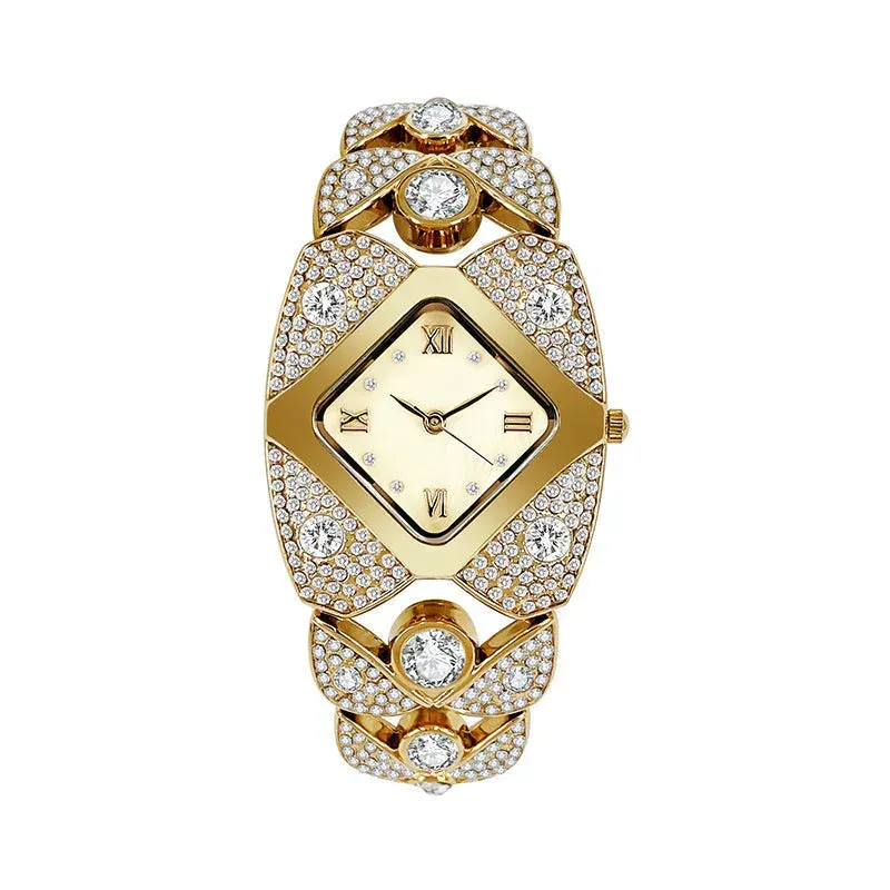 ⌚Women's Retro Quartz Watch with Sparkling Rhinestones