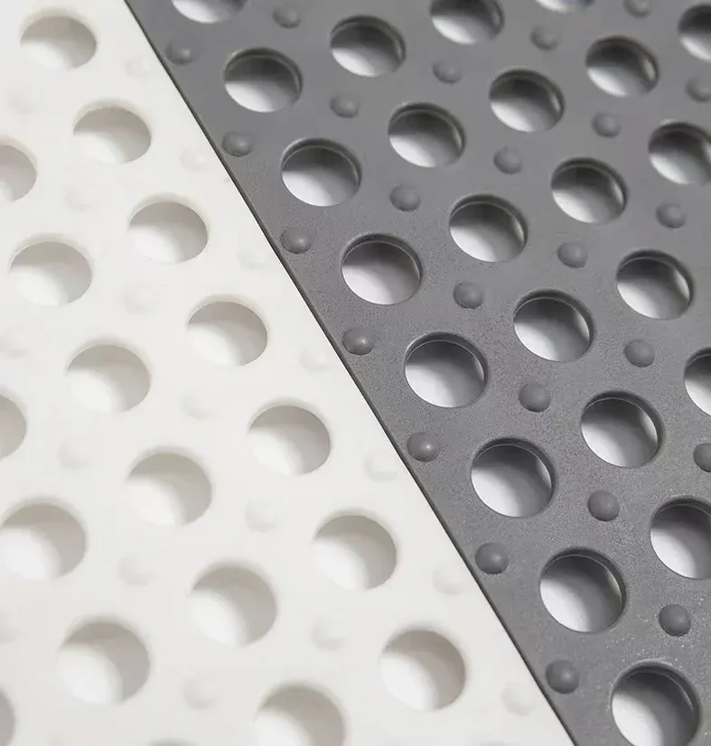 Bathroom and kitchen anti-slip mats can be spliced（15 gray and 15 white）