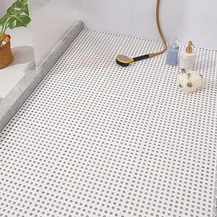 Bathroom and kitchen anti-slip mats can be spliced（15 gray and 15 white）