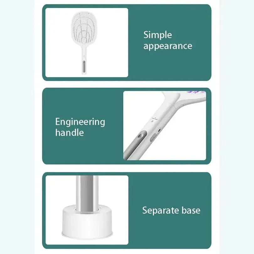 2 in 1 Electric Mosquito Racket with Rechargeable Battery