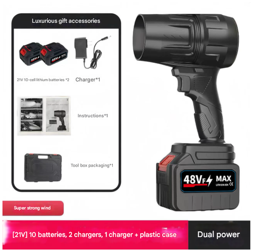 Cordless Lithium-Powered Blower — High-Power Rechargeable Leaf & Dust Blower | Heavy-Duty Industrial Air Blower & Dust Remover