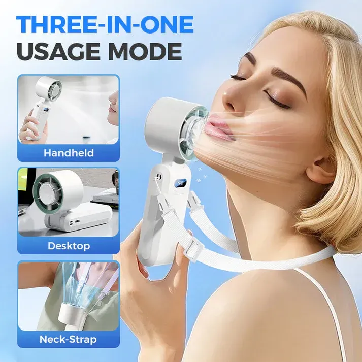 🧊Handheld Portable Fan with Ice Cooler