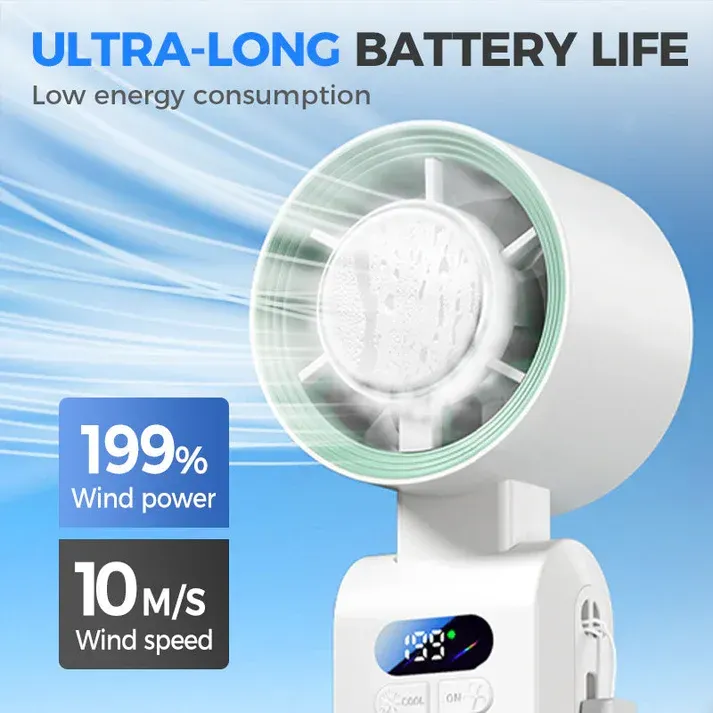 🧊Handheld Portable Fan with Ice Cooler