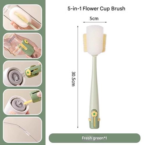 5-in-1 Multifunctional Cup Brush: The Ultimate Cup-Cleaning Tool(Limited-Time Offer: Buy One, Get One Free)