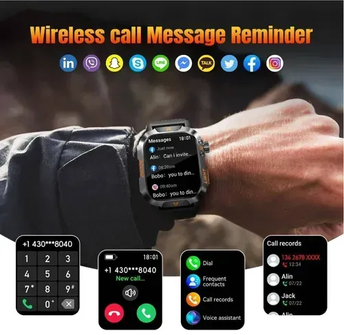 Men's Military Outdoor Sports Smart Watch for Android & IOS