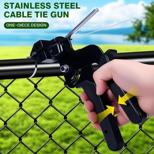 🔥Stainless Steel Cable Tie Gun with Metal Zip Ties（100 items）