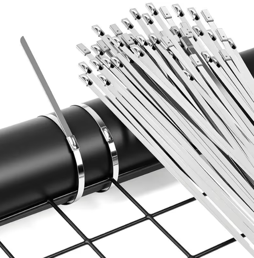 🔥Stainless Steel Cable Tie Gun with Metal Zip Ties（100 items）