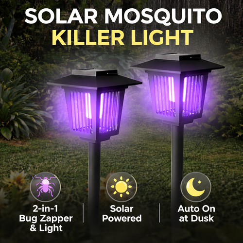 Solar LED Garden Lantern, Outdoor Mosquito Killer Lamp