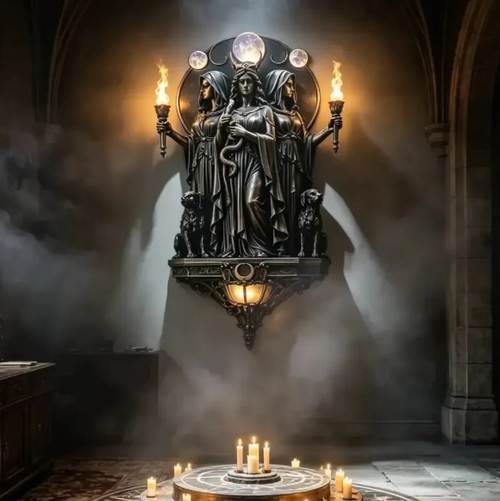 Triple Goddess Hecate LED Wall Sconce