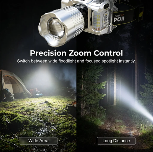 5-color LED spotlight with motion sensor