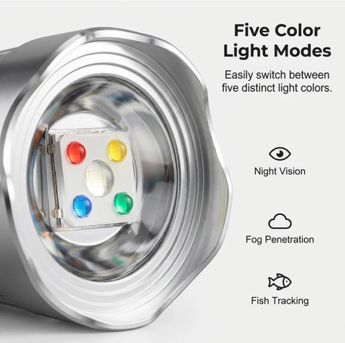 5-color LED spotlight with motion sensor