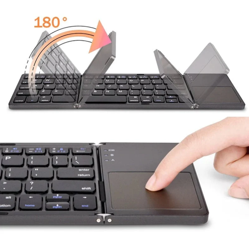 Foldable Bluetooth Keyboard with Touchpad