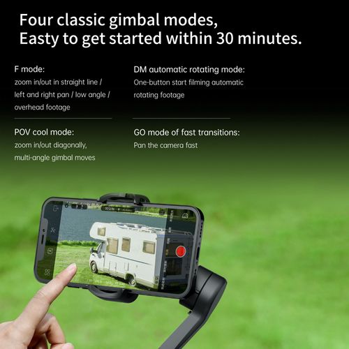 RK-C302 Smart XE Folding 3-Axis Phone Stabilizer for Android Face Tracking Tiktok Vlog Smart XE Phone with Fill Light