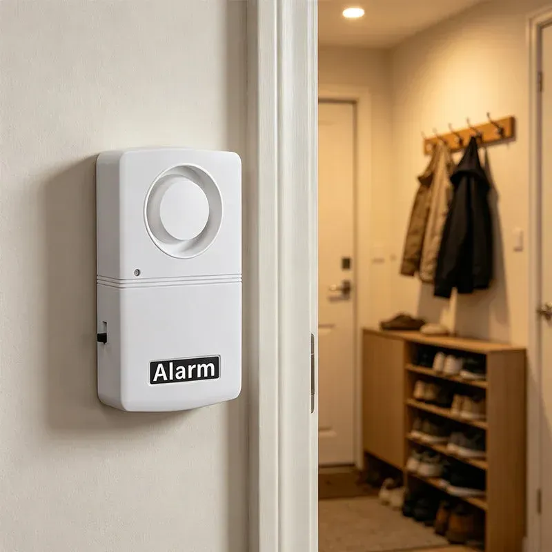 🚨 Wireless Door & Window Vibration Alarm – Smart Home Security Sensor
