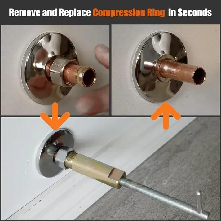 ⚡ Compression Sleeve Puller & Ferrule Removal Tool – Carbon Steel, Pipe‑Safe, Quick Disassembly ✨