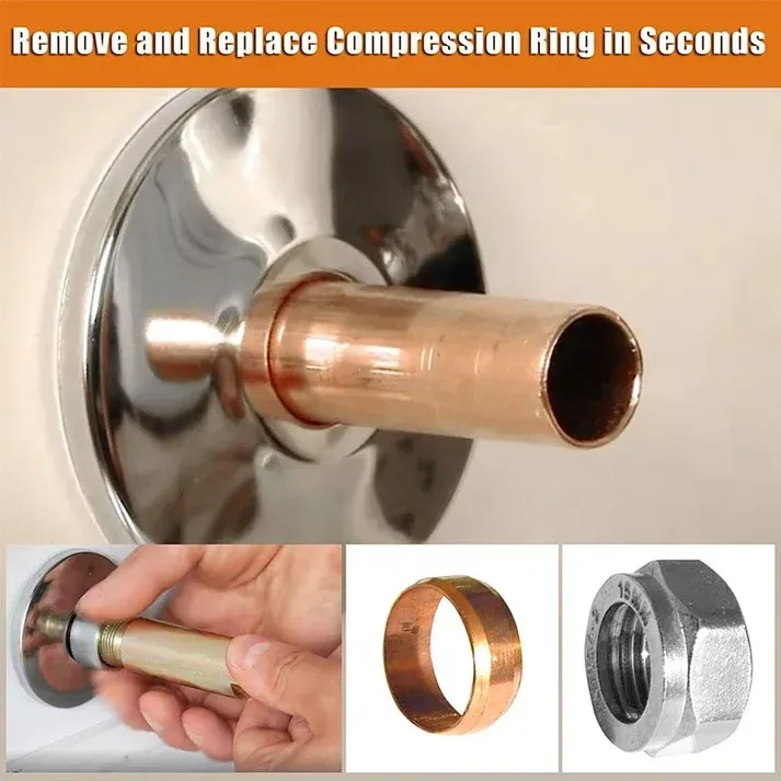 ⚡ Compression Sleeve Puller & Ferrule Removal Tool – Carbon Steel, Pipe‑Safe, Quick Disassembly ✨