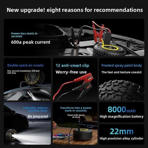 2-in-1 Car Jump Starter & Tire Inflator
