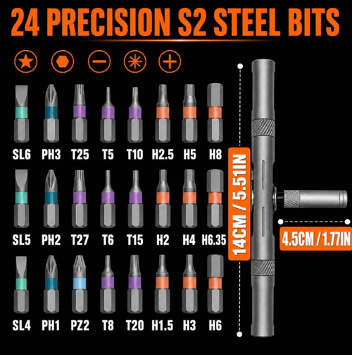 24-in-1 Ratchet Screwdriver Set
