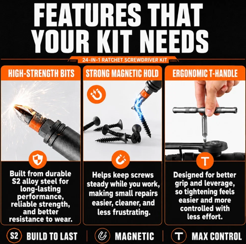 24-in-1 Ratchet Screwdriver Set