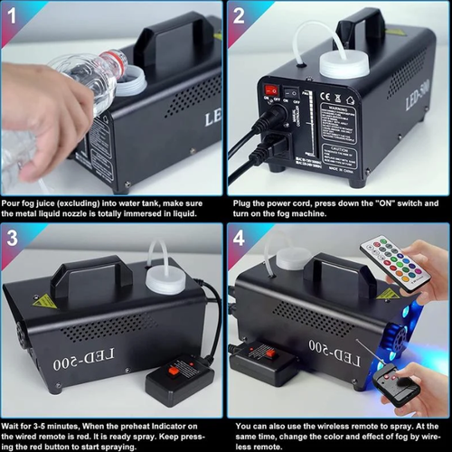 500W LED Stage Fog Machine with Remote Control