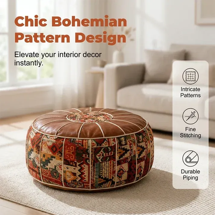 🛋️ Multifunctional Storage Ottoman Pouf – Stylish & Practical ✨