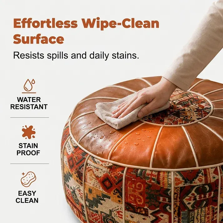 🛋️ Multifunctional Storage Ottoman Pouf – Stylish & Practical ✨