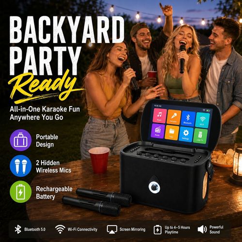 Intelligent Outdoor Karaoke Video Audio Portable Home Karaoke Song Selection All-in-one Machine KTV Audio System