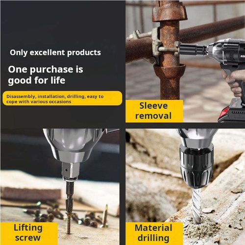 Large Torque Impact Wrench Brushless Electric High Torque Lithium Battery Masonry Woodworking Auto Repair Socket Impact Wrench