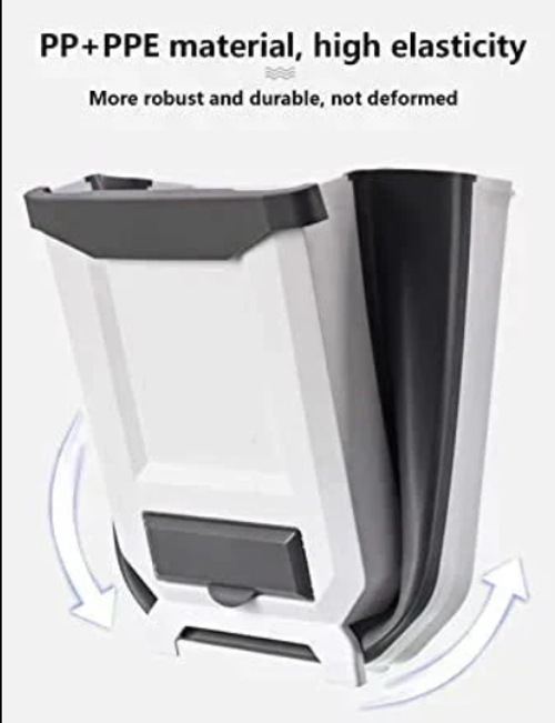 ✨ Foldable waste bin for kitchen cabinets