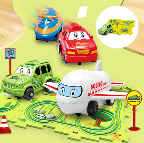 🔥Children's Educational Puzzle Track Car Play Set🚗