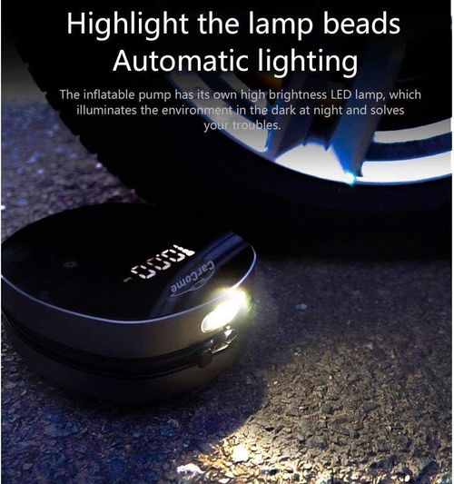 Digital Touch Screen Car Tyre Air Compressor With Flash Light