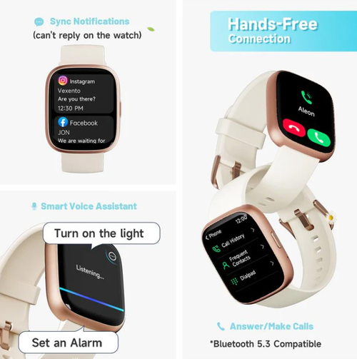 Smart Watch for Women Men Fitness Tracker with AnswerMake Calls Fitness Watch with Sleep Tracker100 SportsIP68 Waterproof Pedometer