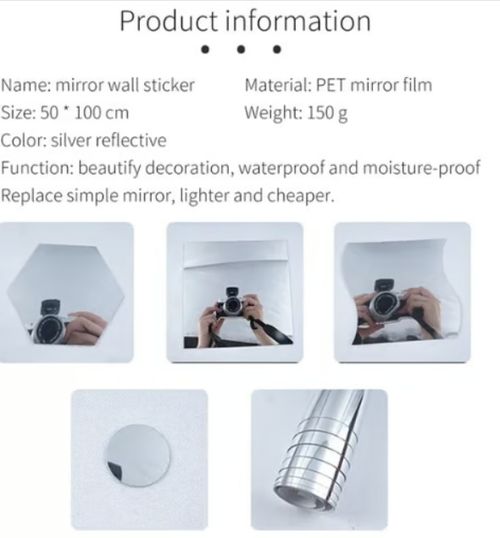 A mirror that does not break - self -adhesive mirror films🥰❤️