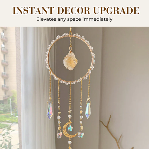 🔥Iridescent Glass Chip Ring Wind Chime
