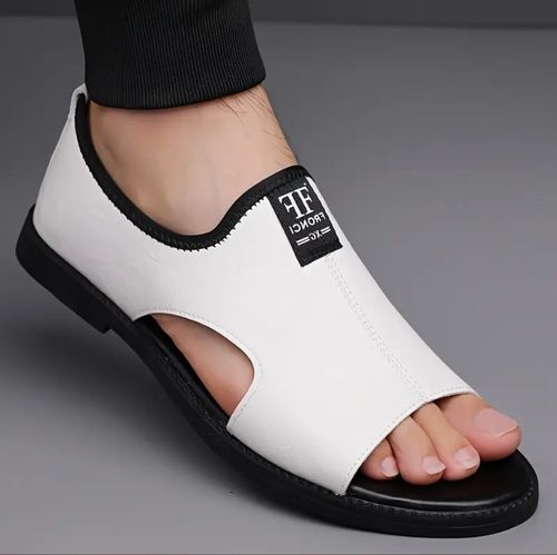 A Pair Of Summer Sandals, Trendy Open Toed Loafers, Beach Vacation