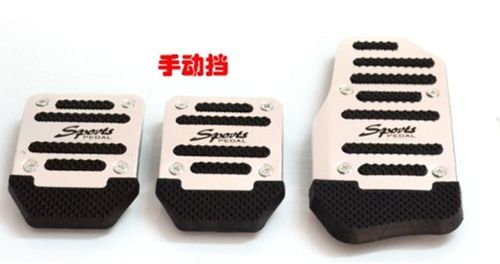 2pcs Car Pedal Pads Car Brake Pedal Pad Automatic Transmission Pedal Covers Replacement Kit Non-Slip Foot Pedal Covers Set Alloy Brake Gas Clutch Pedal Kits for Car SUV ATV