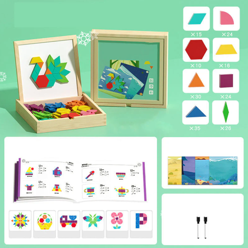 🔥Wooden Magnetic Pattern Block Puzzle Set🧩