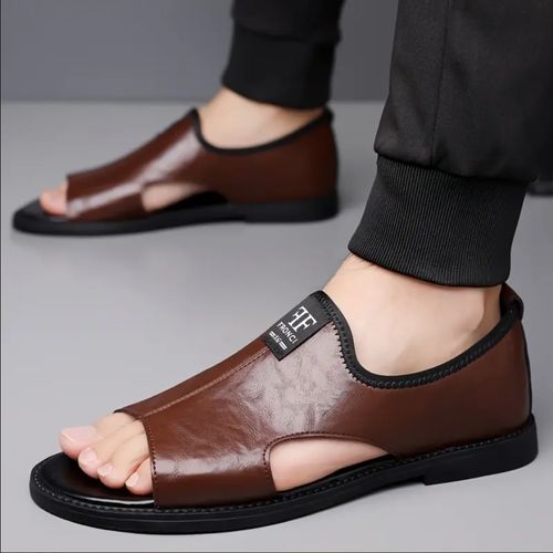 A Pair Of Summer Sandals, Trendy Open Toed Loafers, Beach Vacation