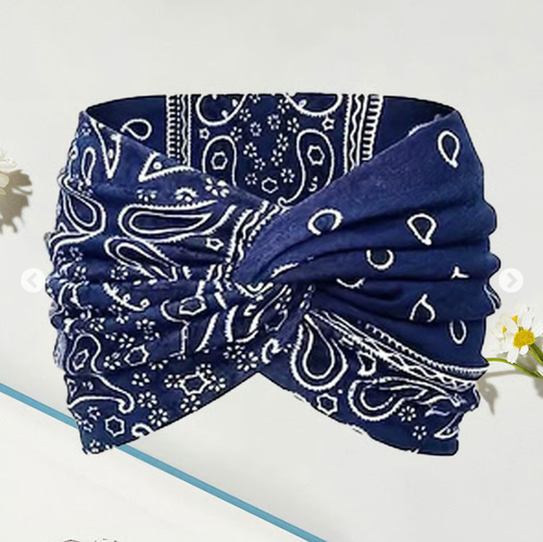 6pcs Printed cross yoga headband
