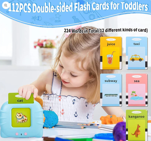Talking Flash Cards Learning Toys For Kids 112 cards, 224 words