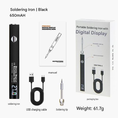 Velloraco cordless soldering pen: 8s heat, 3 modes, USB-C.