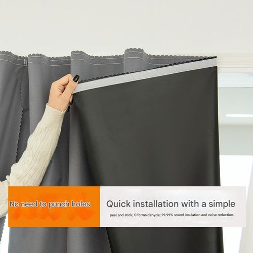 Velcro Full Blackout Curtains (No-Drill Installation)