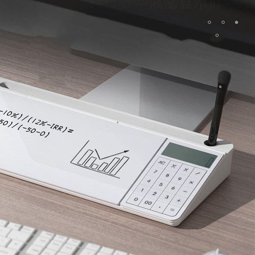 New Design Desktop Glass Whiteboard Surface Pad with Drawer Desk With Electronic Calculator