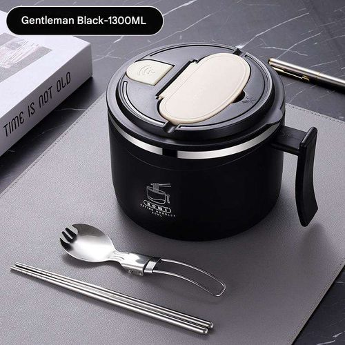 304 stainless steel instant noodle bowl with lid for heat preservation and sealing