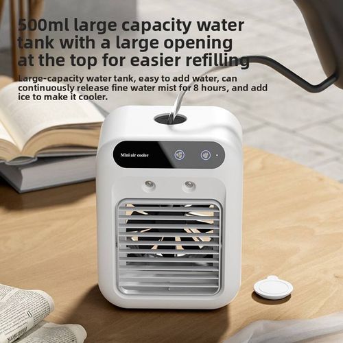 USB-powered spray humidifier mini air conditioner fan
