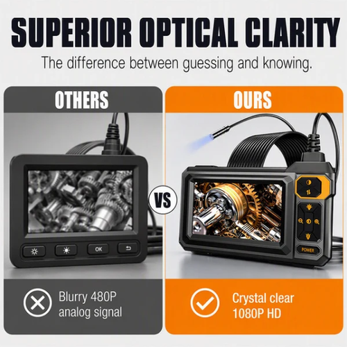 HD Inspection Endoscope – IPS Screen, IP67 Waterproof Probe