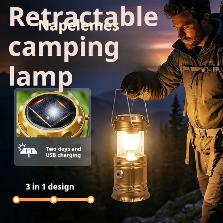💥Solar Powered Retractable Camping Light（2 pieces）