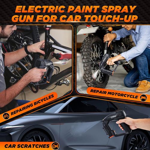 Electric spray paint gun, touch-up paint gun